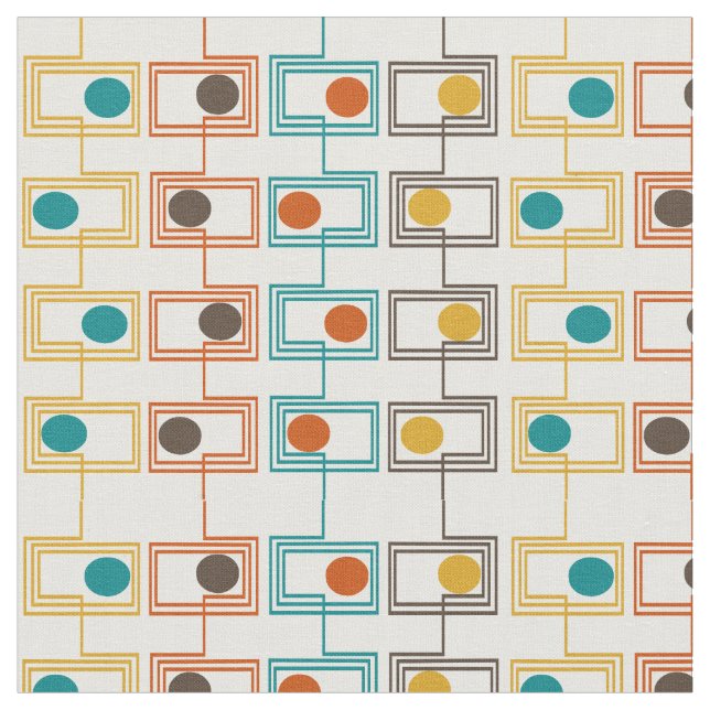 Tecido Retângulos Kandinsky com Ovais (Detalhe)