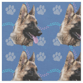 Tecido Retrato do German shepherd artístico