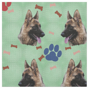 Tecido Retrato do German shepherd Cão