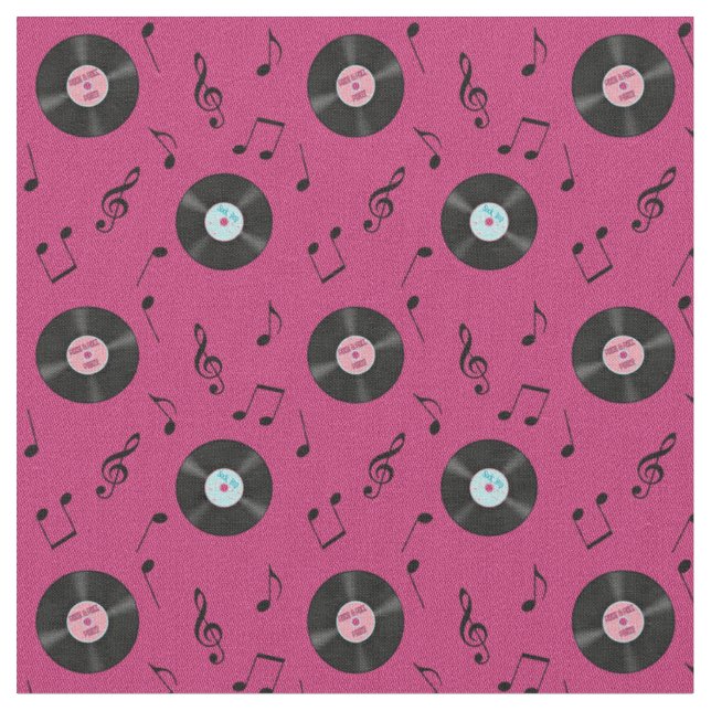 Tecido retro cor-de-rosa da música dos registros (Detalhe)