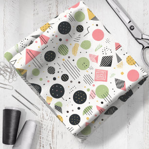 Tecido Retro Geométrico Abstrato Pat#2 Sage Pink ID1067