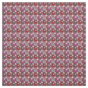 Tecido Retro Hearts