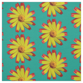 Tecido Retro Modern Daisy Floral