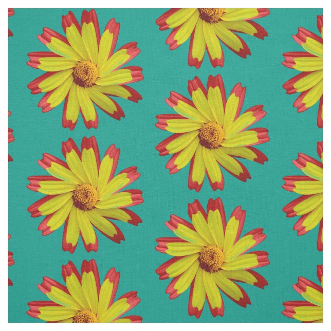 Tecido Retro Modern Daisy Floral (Modelo)