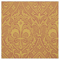 Revival Gótico Fleur de Lys - Vermelho na Dourada
