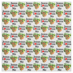 TECIDO REZE O CRISTO JESUS! JESUS ME AMA DE BOTTERFLY