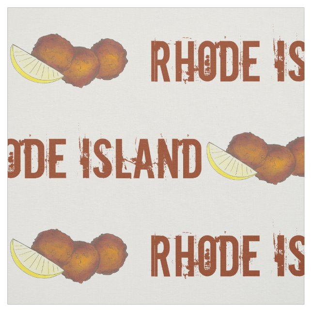 Tecido Rhode Island Clam Cakes Fried Clamcakes Seafood RI (Modelo)