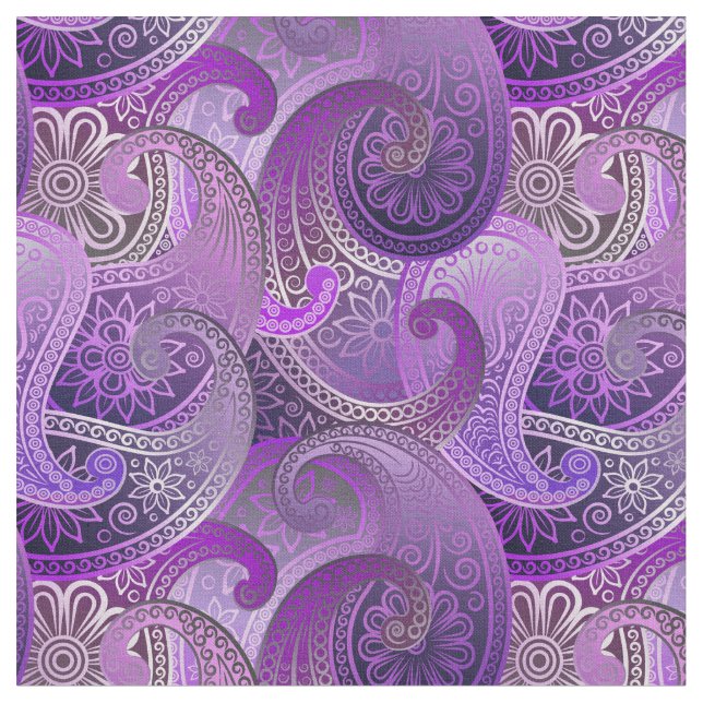 Tecido Rich Purple Paisley Pattern (Detalhe)