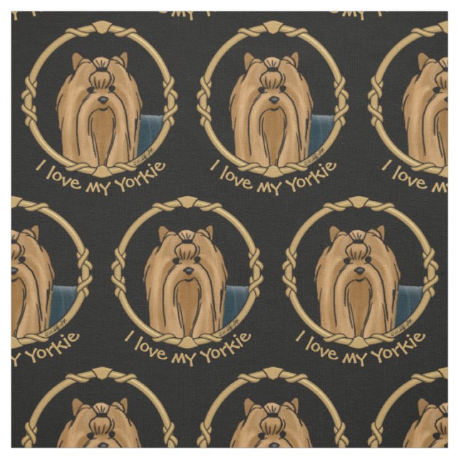 Tecido Rico Frame Yorkshire Terrier (Yorkie) Retrato (Modelo)