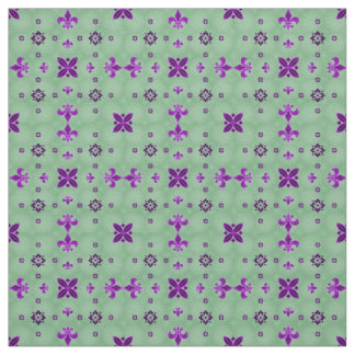 Tecido Rico Roxo e Verde