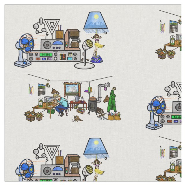 Tecido Rig e Shack de Rádio do Ham (Detalhe)