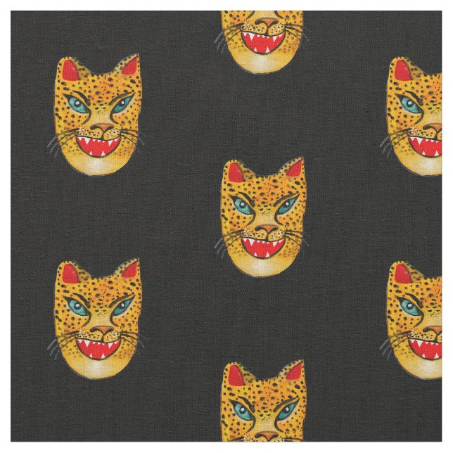 Tecido Rindo Jaguar Watercolor Black (Detalhe)