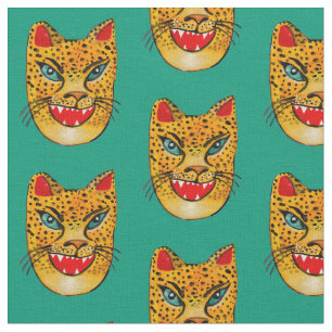 Tecido Rindo Jaguar Watercolor Verde