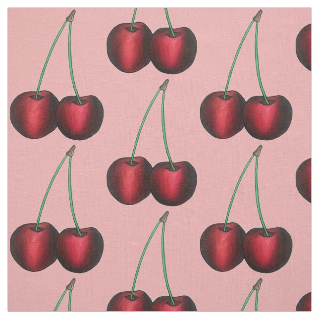 Tecido Ripe Red Cherry Summer Stone Foodie (Modelo)