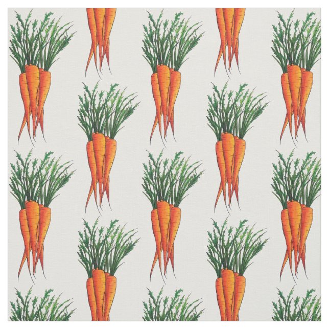 Tecido Ripe Vegetal Carrots Bunch Veggie Veg (Modelo)