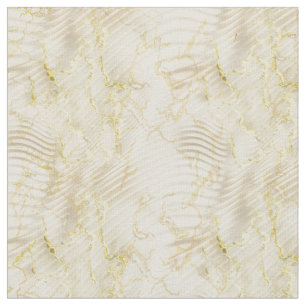 Tecido Ripple de Creme Elegante e ouro