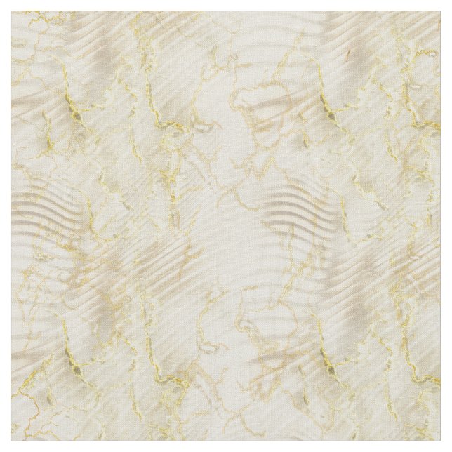 Tecido Ripple de Creme Elegante e ouro (Detalhe)