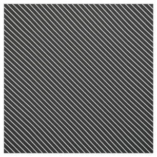 Tecido Riscas diagonais - preto e branco