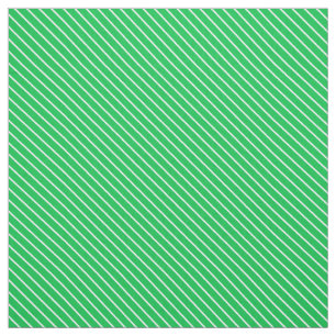 Tecido Riscas diagonais - verde esmeralda e branco