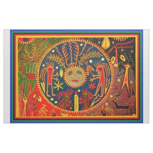 Tecido Ritual do Sudoeste Shaman Huichol