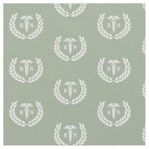 Tecido RN Nursing School Graduation Pattern Sage Green