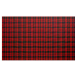 Tecido Rob Roy Tartan Vermelho e Xadrez Preta