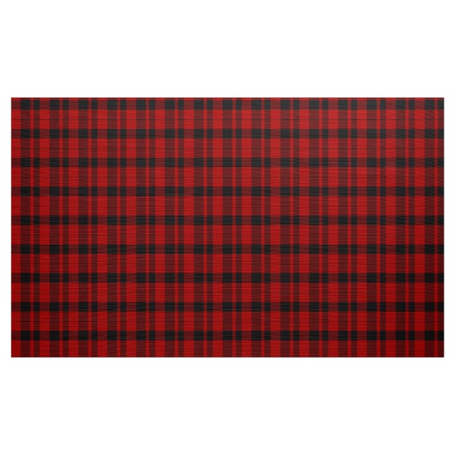 Tecido Rob Roy Tartan Vermelho e Xadrez Preta (Jarda)