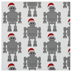 Tecido robô natal santa claus
