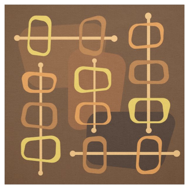 Tecido Rochas Abstrato de Arte Hollow Brown, 1950 (Modelo)