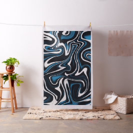 Tecido Rochas Azuis, Pretas e Brancas