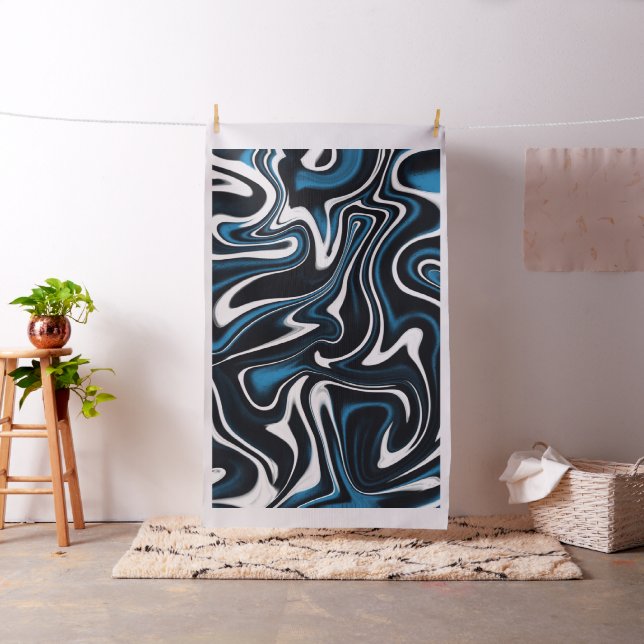 Tecido Rochas Azuis, Pretas e Brancas (In Situ)