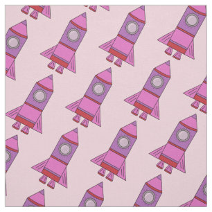 Tecido Rocket cor-de-rosa - teste padrão do espaço para