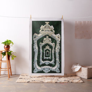 Tecido Rococo Frames Velvet verde-k