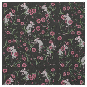 Tecido Rodent Floral Pattern