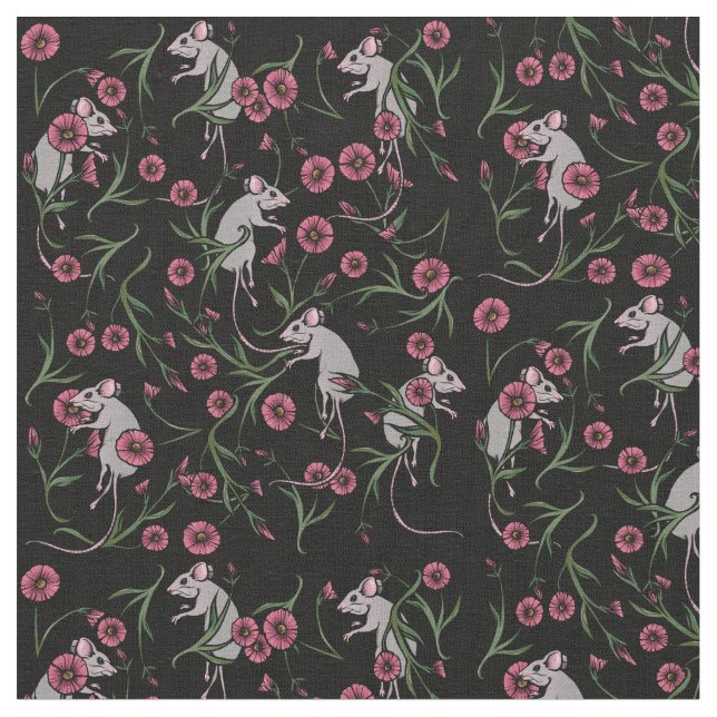 Tecido Rodent Floral Pattern (Detalhe)