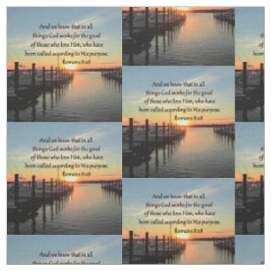 TECIDO ROMANS 8:28 SUNSET PHOTO DESIGN