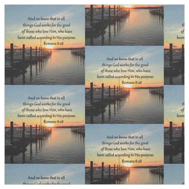 TECIDO ROMANS 8:28 SUNSET PHOTO DESIGN (Modelo)