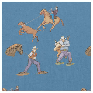 Tecido Roping do boi do cavalo ocidental dos