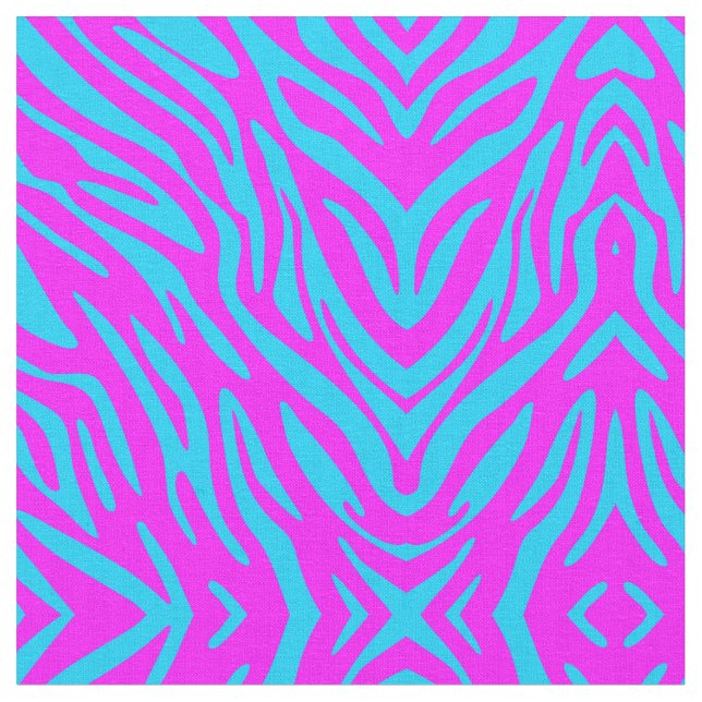 Tecido Rosa abstrato e Faixa de Zebra Azul (Detalhe)