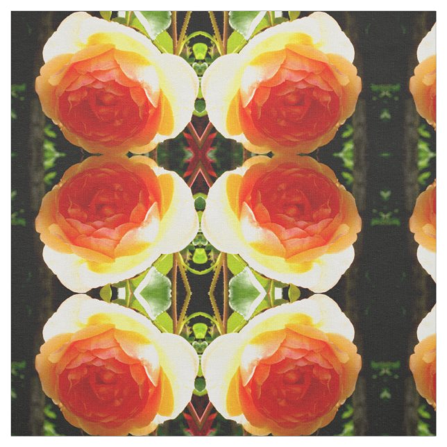 Tecido Rosa amarela coral (Modelo)