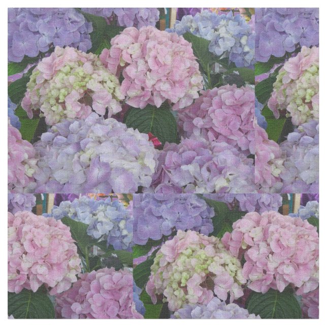 Tecido Rosa azul roxo de Hydrangia (Detalhe)