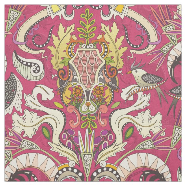 Tecido rosa boho rococo (Modelo)