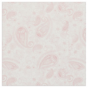 Tecido Rosa Branca Clássica Dourada Glitter Paisley Flor