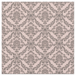 Tecido Rosa & Chocolate Damask