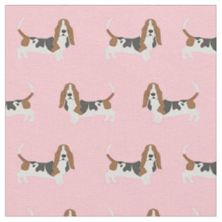 Tecido rosa claro de Caça-Basset