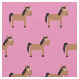 Tecido Rosa claro de Criança de Bebê, Cute Horse
