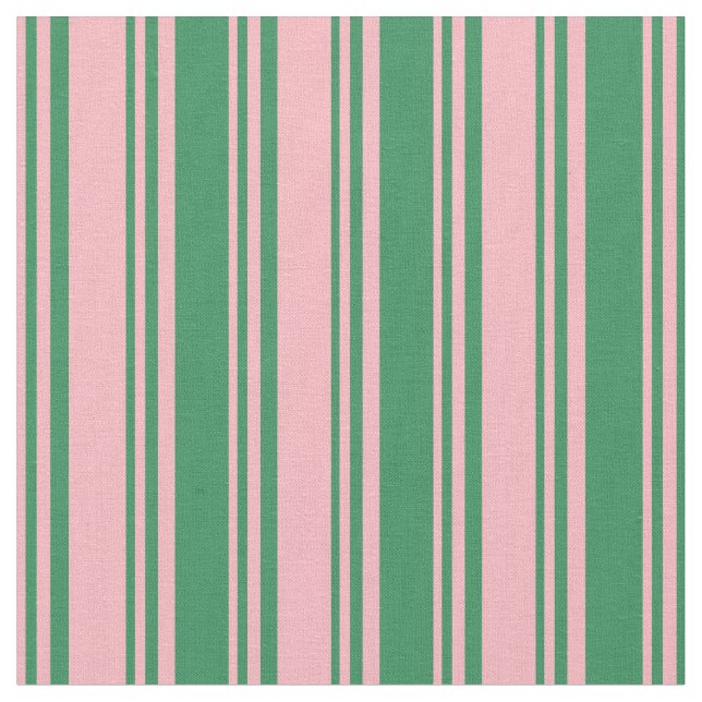 Tecido Rosa claro e padrão verde marinho (Detalhe)
