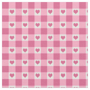 Tecido Rosa da verificação do guingão e do teste padr