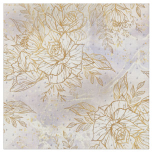 Tecido rosa de desenho de linha Dourado num padrão de tex