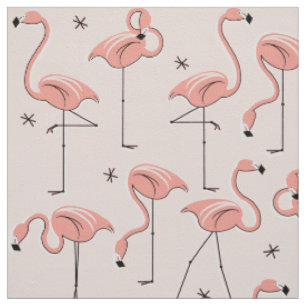 Tecido rosa de flamingos